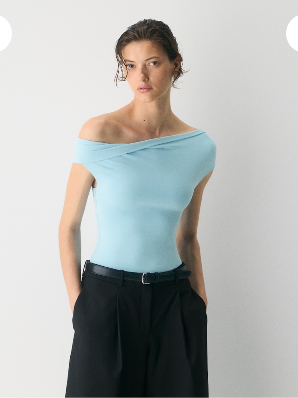Aritzia Ravish Contour Turquoise Top